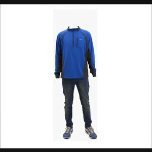 LL Bean Blue Performance Half Zip Size XLT EUC Cabincore